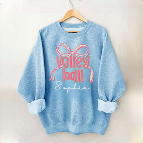 Personalized Volleyball Bow Sweatshirt