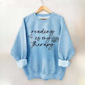 Cute Reading Is My Therapy Sweatshirt