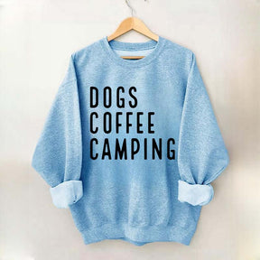 Dogs Coffee Camping Trending Sweatshirt