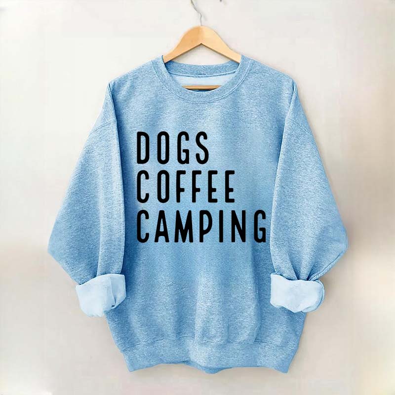 Dogs Coffee Camping Trending Sweatshirt