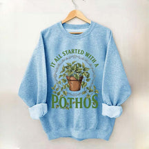 Cute Indoor Plant Pothos Sweatshirt