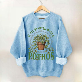 Cute Indoor Plant Pothos Sweatshirt
