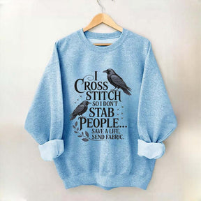 Funny I Cross Stitch Sweatshirt