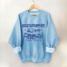 Grace Rocky Save Stars Book Lover Style Sweatshirt