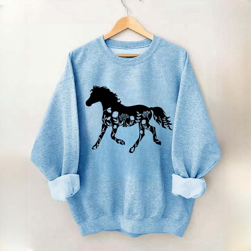 Floral Horse Sweatshirt