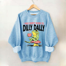 Born to Dilly Dally Vintage Frog Sweatshirt