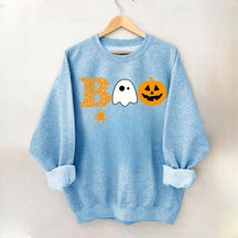 Halloween Boo Ghost Pumpkin Spider Sweatshirt