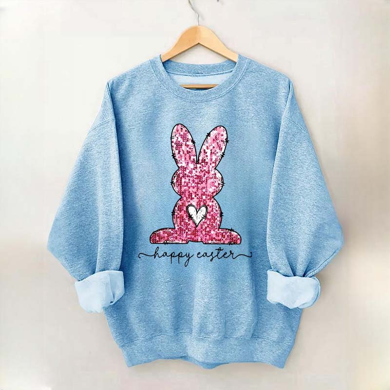 Pink Happy Easter Sweatshirt