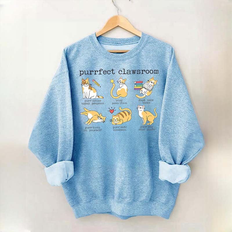 Teacher Puns Cat Lover Sweatshirt