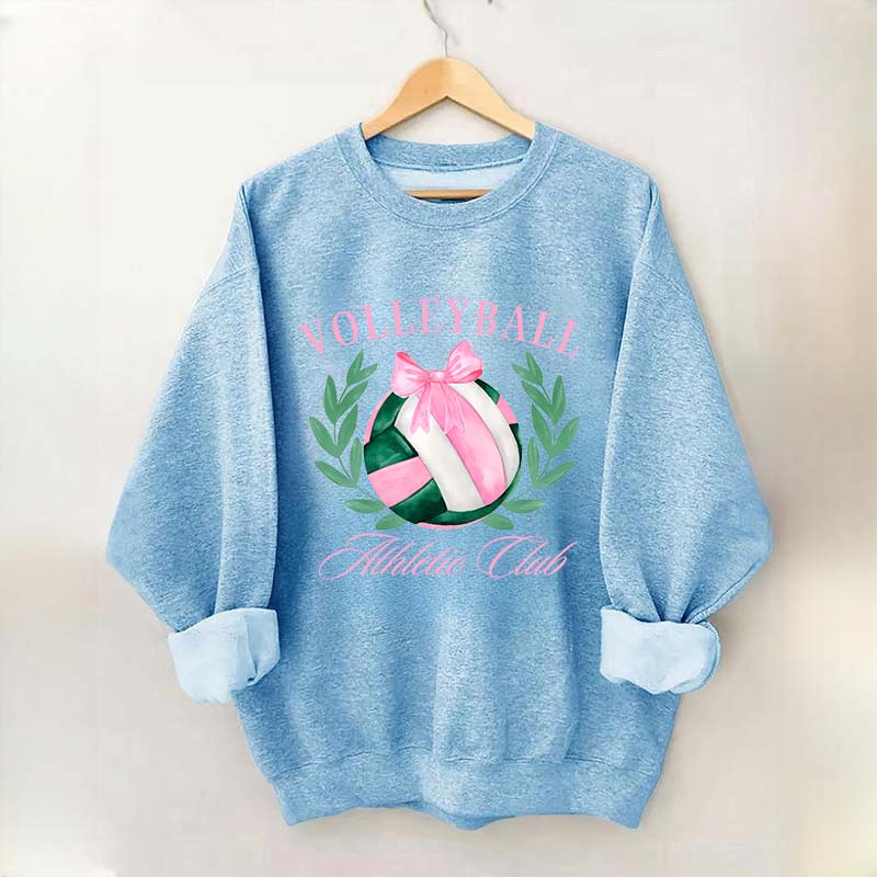 Coquette Bow Volleyball Preppy Sweatshirt