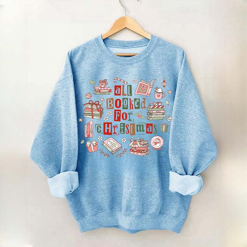 All Booked For Christmas Library Sweatshirt