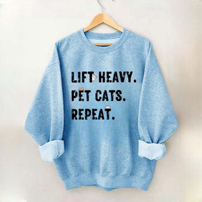 Funny Weight Lifting Cats Sweatshirt