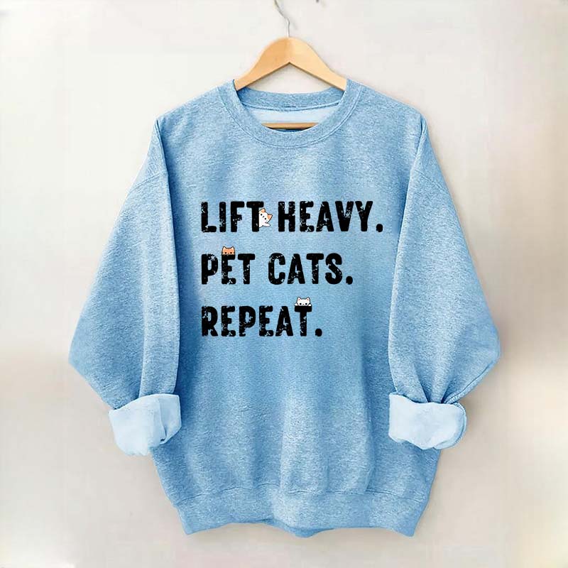 Funny Weight Lifting Cats Sweatshirt
