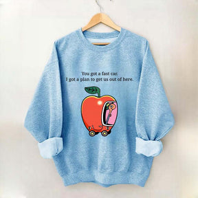 Apple Car Driving Fast Car Sweatshirt