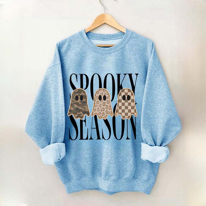 Leopard Ghost Spooky Season Sweatshirt