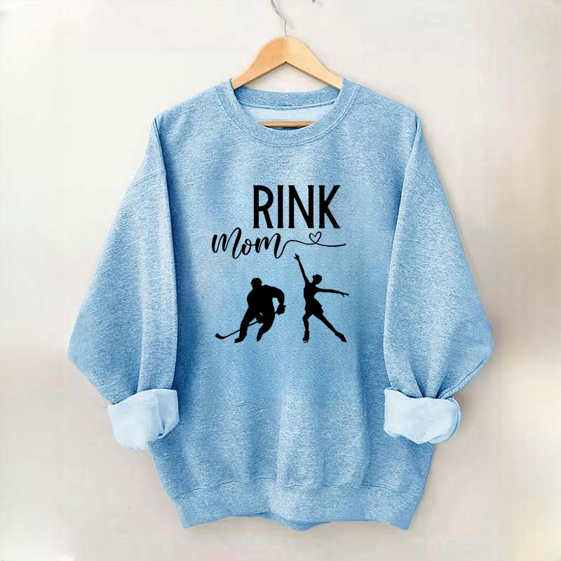 Rink Mom Hockey And Figure Skating Mom Sweatshirt