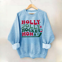 Holly Jolly Hockey Mom Christmas Sweatshirt