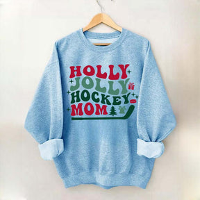 Holly Jolly Hockey Mom Christmas Sweatshirt