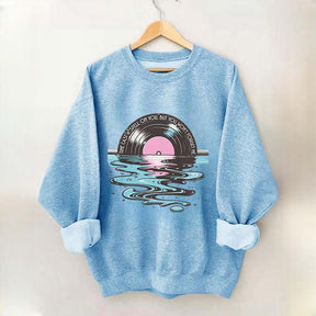 Time Casts A Spell On You Retro Vinyl Record Sweatshirt
