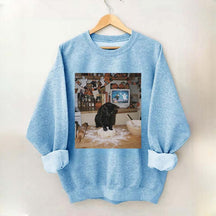 Halloween Black Cat Ghost Sweatshirt