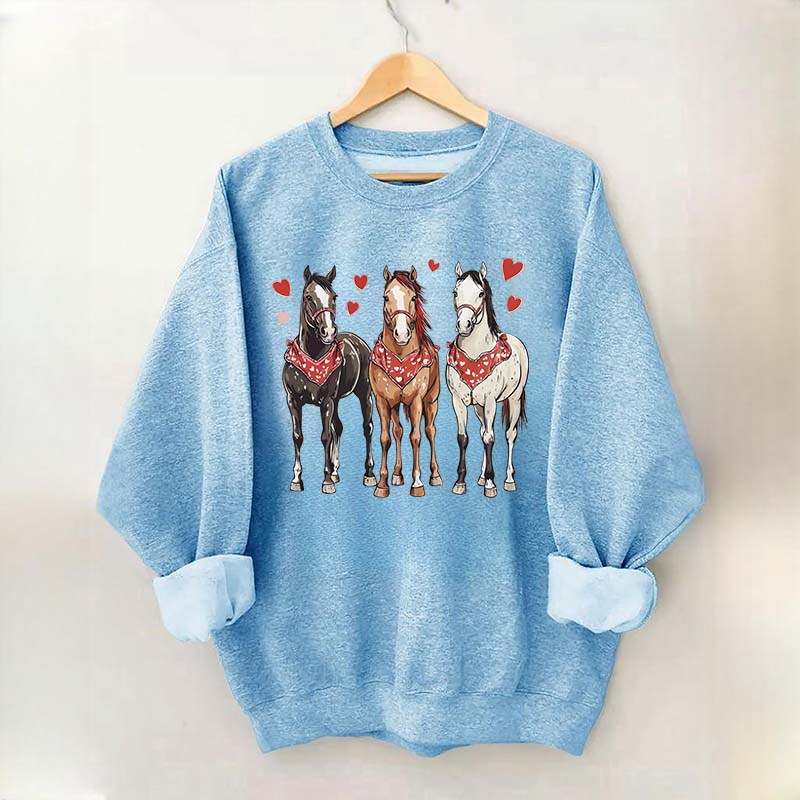Valentines Horse Sweatshirt