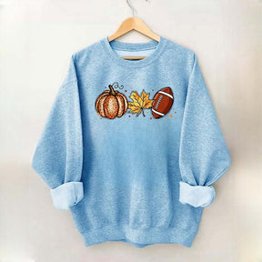 Fall Football Pumpkin Graphic Sweatshirt