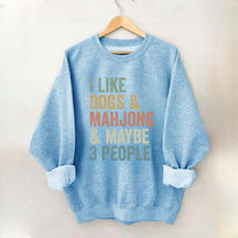 Funny Mahjong and Dogs Sweatshirt