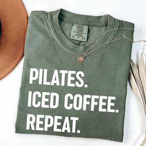 Pilates Iced Coffee Repeat T-Shirt
