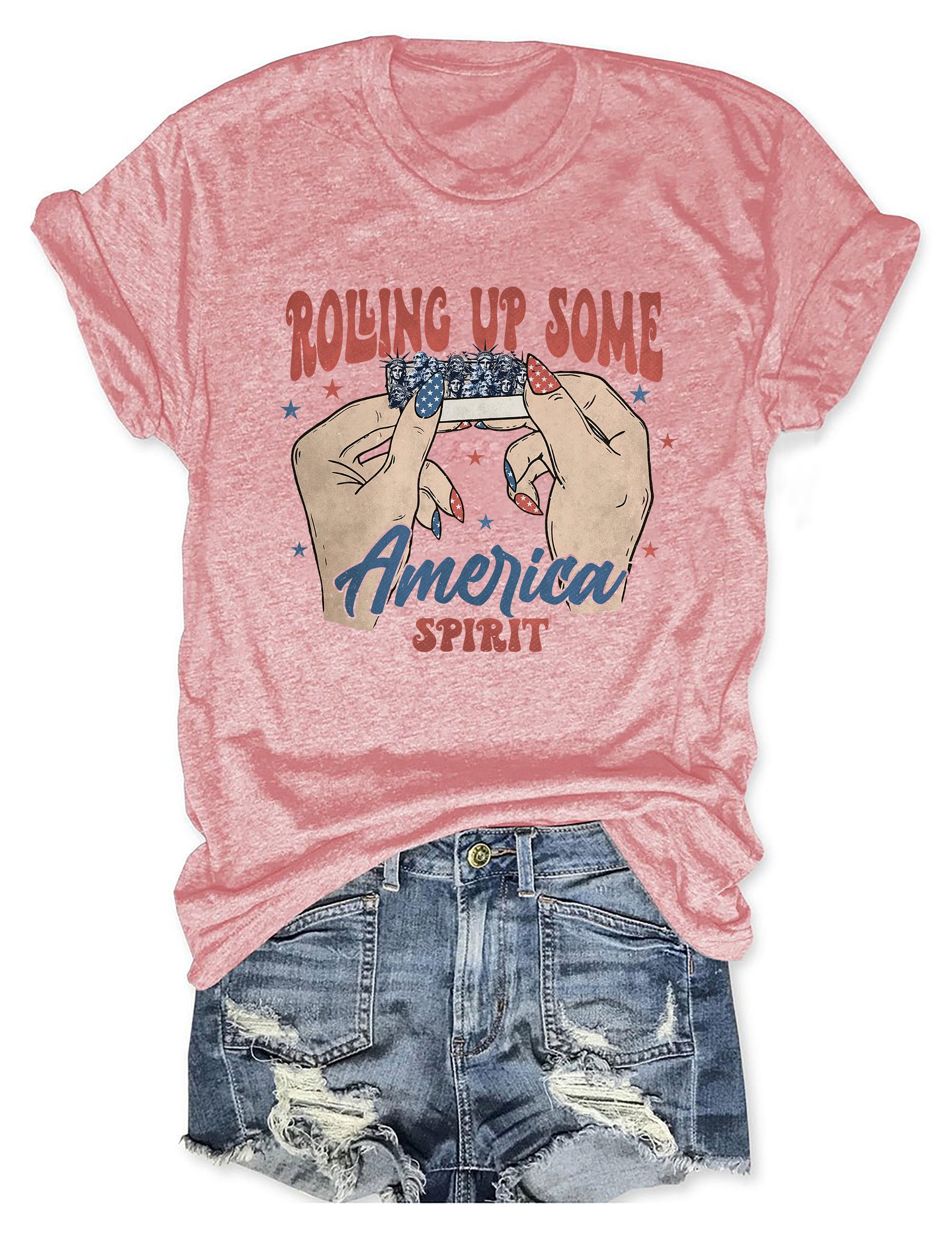 Rolling Up Some America Spirit T-shirt