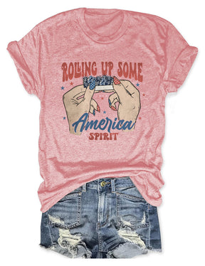 Rolling Up Some America Spirit T-shirt