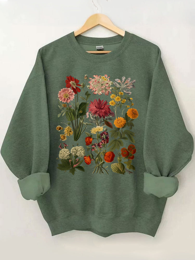 Cottagecore Vintage Flowers Sweatshirt