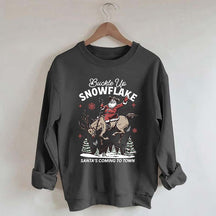 Retro Christmas Cowboy Santa Sweatshirt