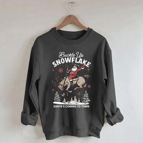 Retro Christmas Cowboy Santa Sweatshirt