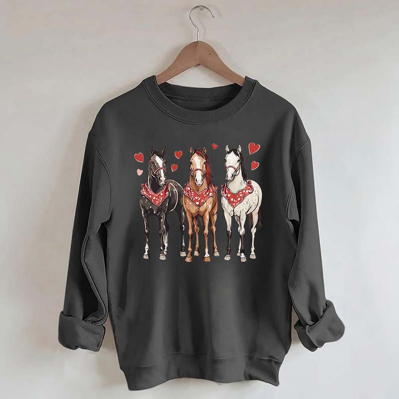 Valentines Horse Sweatshirt