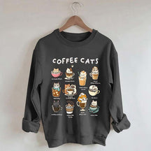 Coffee Cats Caffeine Club Sweatshirt