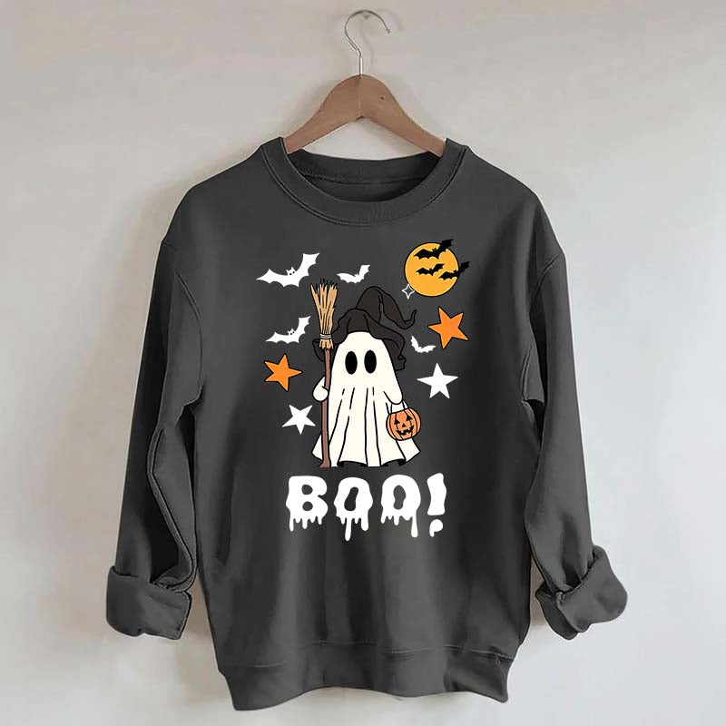 Halloween Boo Ghost Spooky Fall Sweatshirt