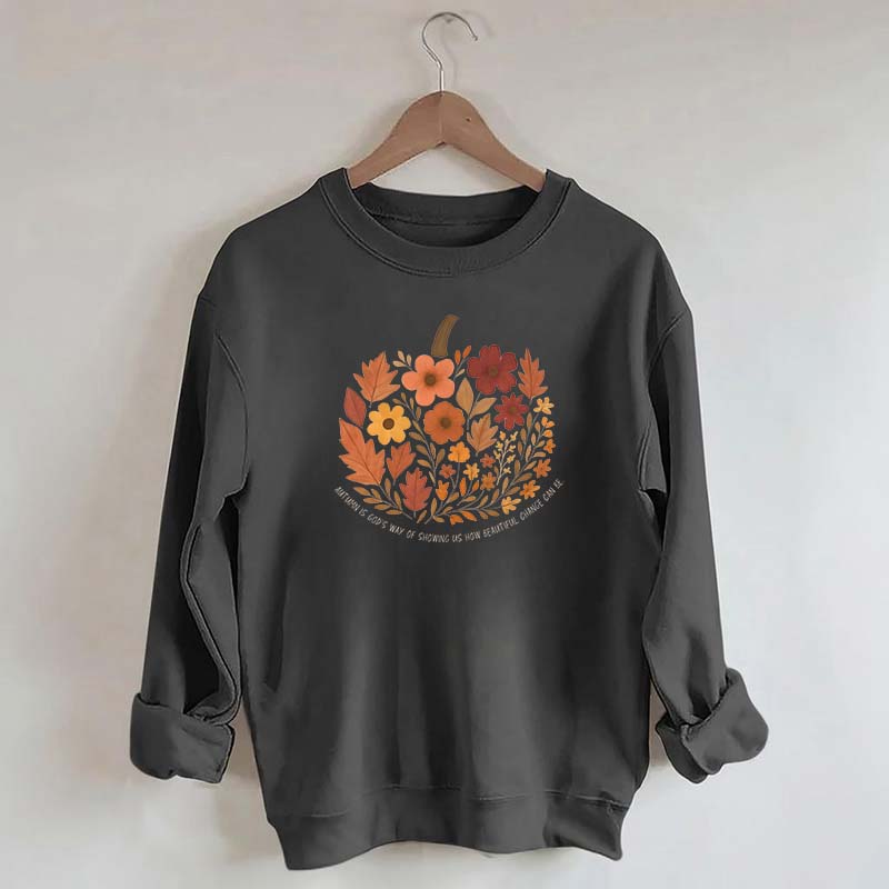 Autumn Leaves Faith Fall Crewneck Sweatshirt