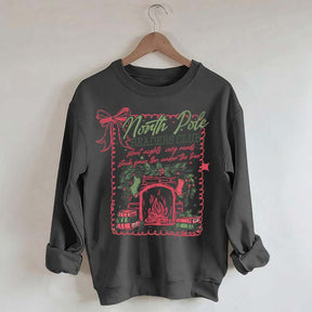 North Pole Readers Club Coquette Christmas Book Sweatshirt