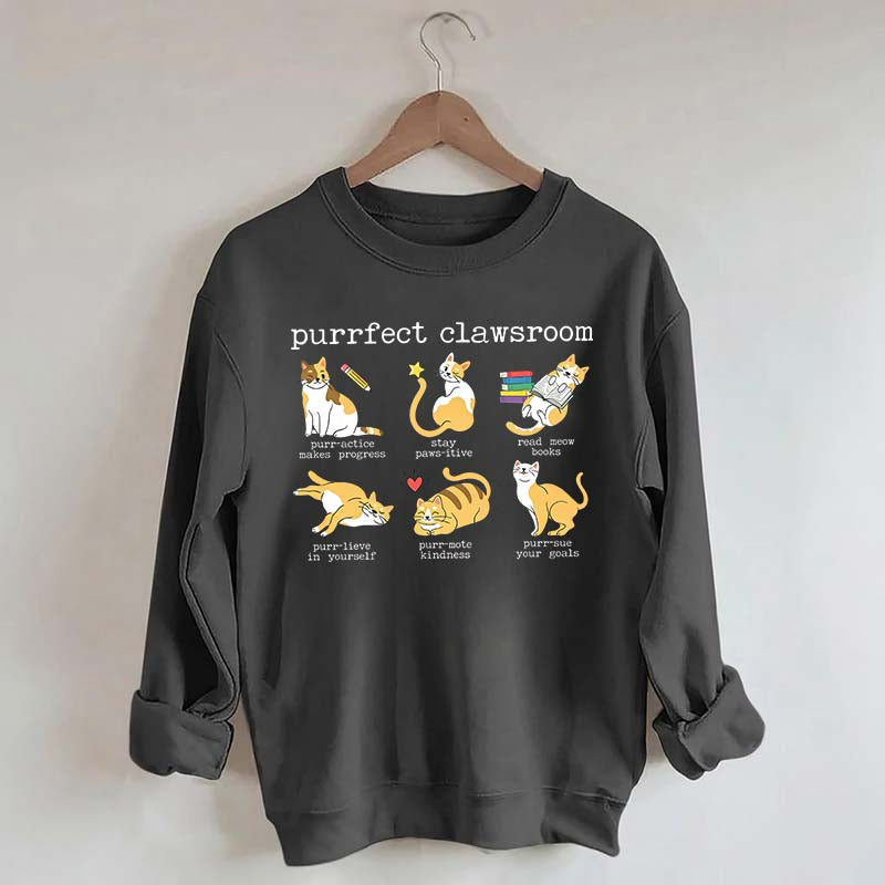 Teacher Puns Cat Lover Sweatshirt