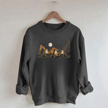 Halloween Construction Ghosts Excavator Sweatshirt