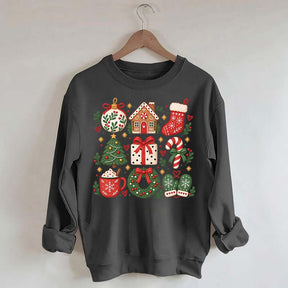 Boho Cozy Christmas Matching Xmas Sweatshirt