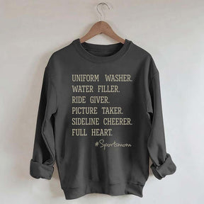 Uniform Washer Water Filler Sport Mom Sweatshirt