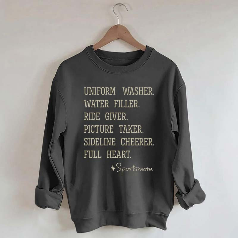 Uniform Washer Water Filler Sport Mom Sweatshirt