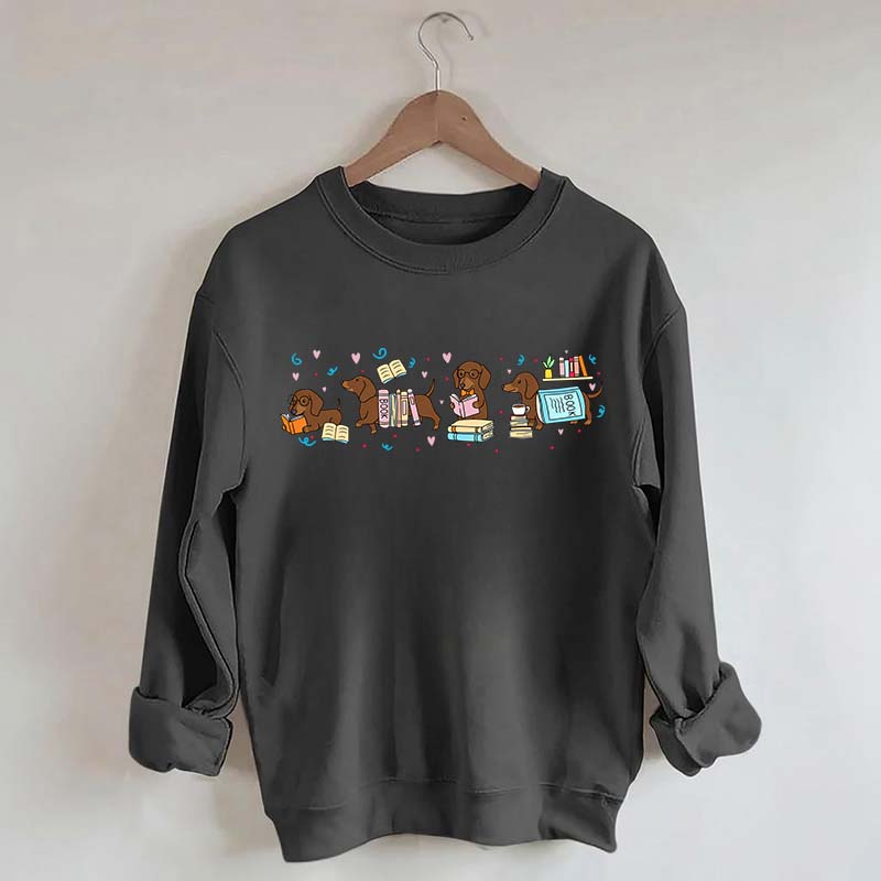 Dachshund Book Lover Sweatshirt