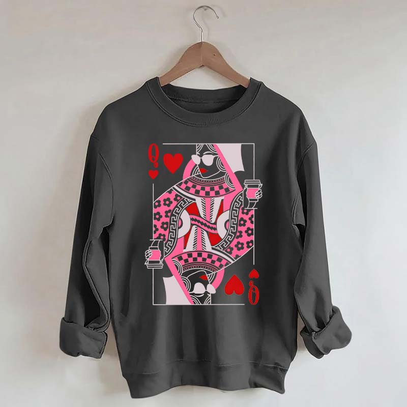 Queen of Hearts Coffee Sweatshirt