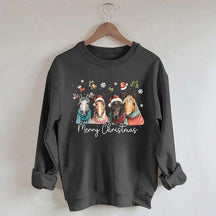 Festive Horse Quartet Christmas Sweatshirt