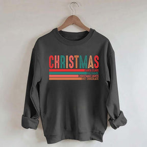 Retro Christmas Santa Clause Xmas Light Sweatshirt
