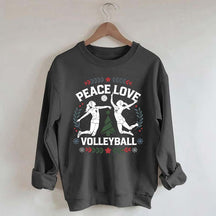 Peace Love Volleyball Christmas Sweatshirt