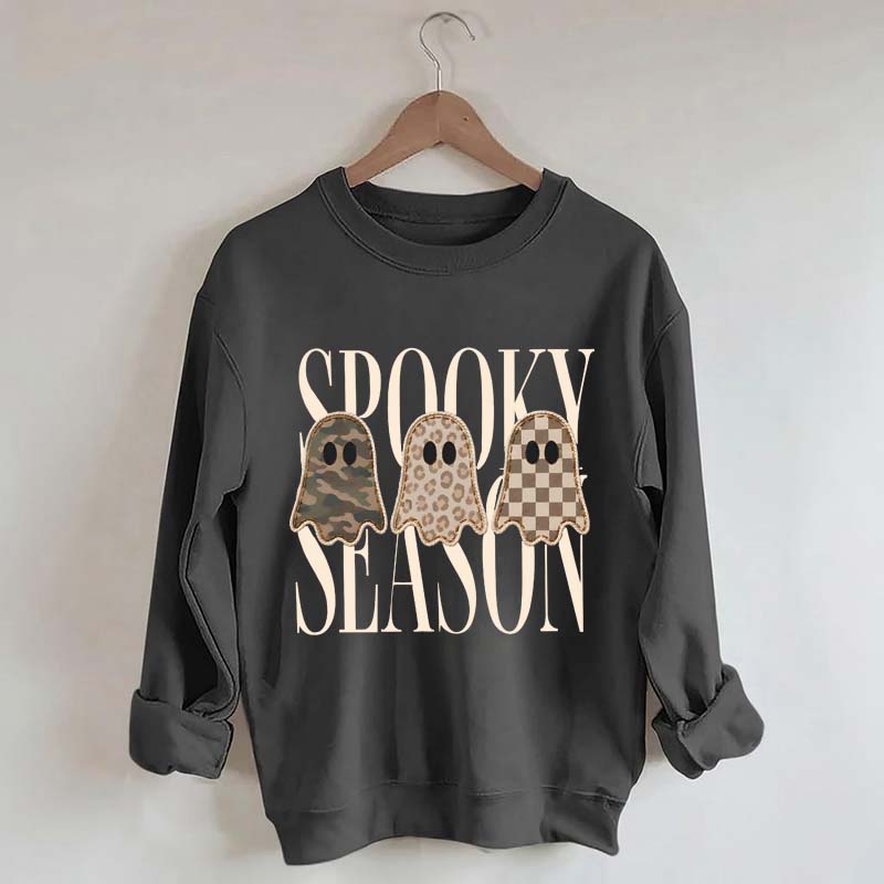 Leopard Ghost Spooky Season Sweatshirt