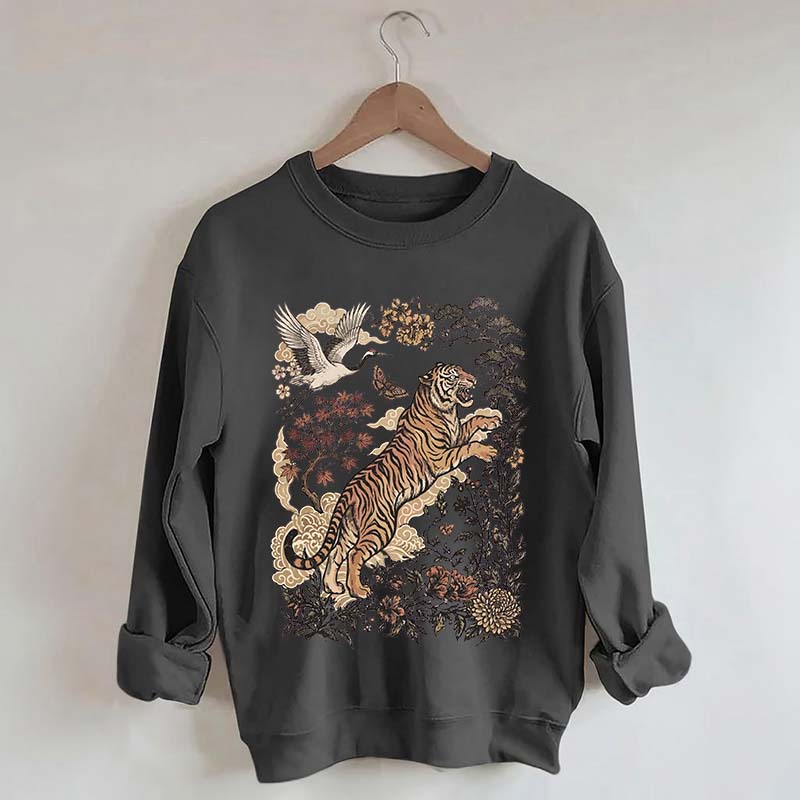 Retro Tiger Wild Cat Sweatshirt